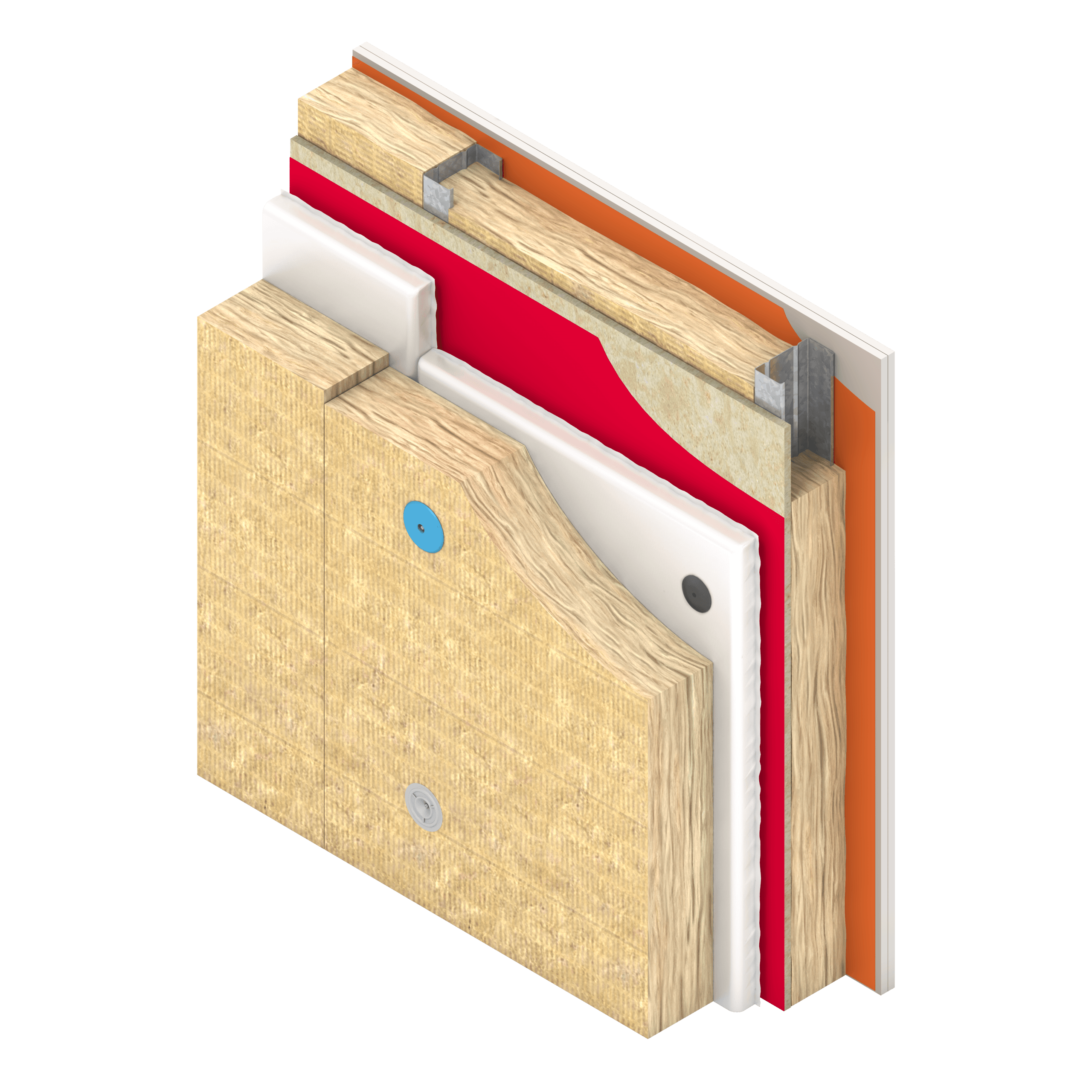 AlphaCore & K-Roc construction AlphaCore Pad & K-Roc Rainscreen / Framing Slab in a construction