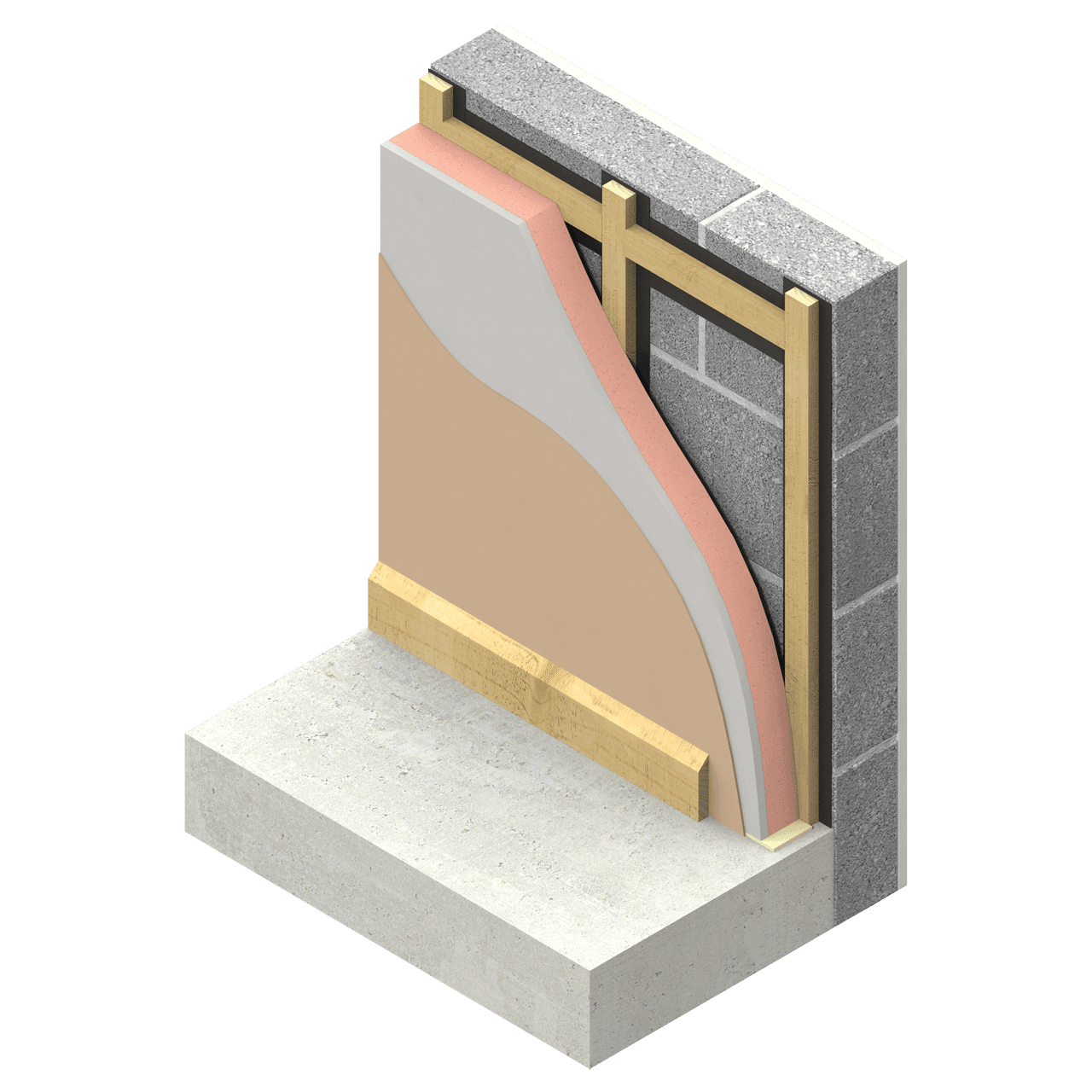 Kooltherm K118 Kooltherm K118 in a wall build up