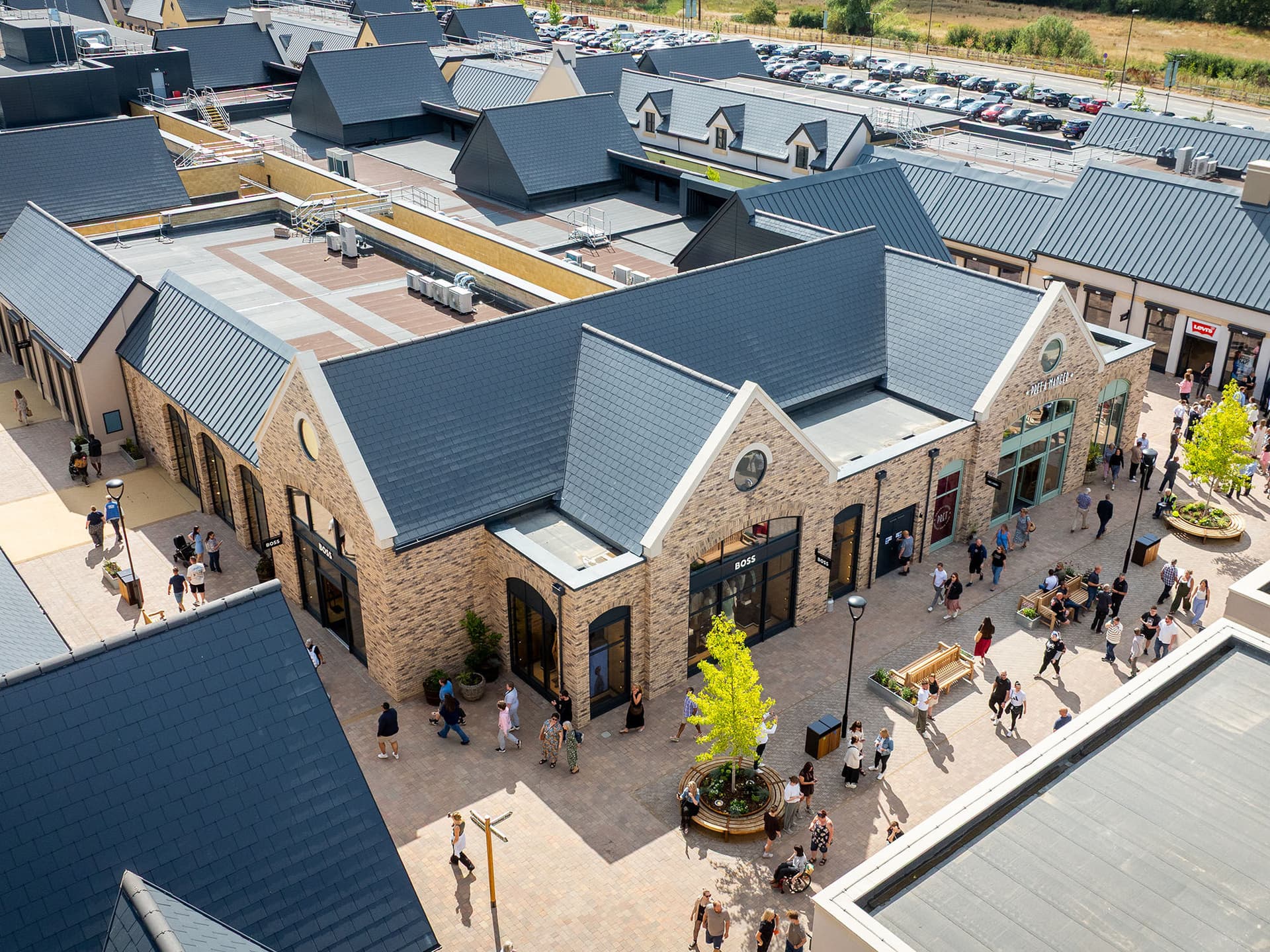 Cotswolds Designer Outlet The roofs of the Cotswolds Designer Outlet